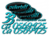 Turquoise blas Peterbilt Lettering Kit