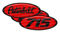 Black and Red Unit 715 Peterbilt Emblem Skins