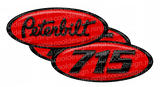 Black and Red Unit 715 Peterbilt Emblem Skins