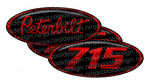 Black and Red Unit 715 Peterbilt Emblem Skins