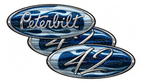 Unit 42 Blue Chrome Peterbilt Emblem Skins