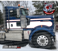 Daycab Seminole Kenworth W9 Stripe Kit