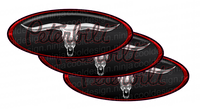 Red/Black Bull Skull Peterbilt Emblem Skins