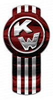 3-Pack of Burgundy Kenworth Emblem Skins