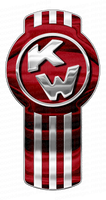 3-Pack of Burgundy Kenworth Emblem Skins