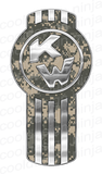 3-Pack of Camoflage Kenworth Emblem Skins