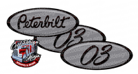 Charcoal and Dark Red Unit 03 Peterbilt Emblem Skins