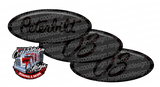 Charcoal and Dark Red Unit 03 Peterbilt Emblem Skins