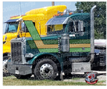 Double Green and Gold Chicago Peterbilt Stripe Kit