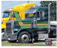 Double Green and Gold Chicago Peterbilt Stripe Kit