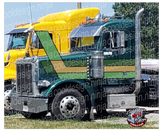 Double Green and Gold Chicago Peterbilt Stripe Kit