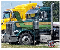 Double Green and Gold Chicago Peterbilt Stripe Kit