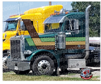 Double Green and Gold Chicago Peterbilt Stripe Kit