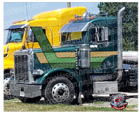 Double Green and Gold Chicago Peterbilt Stripe Kit