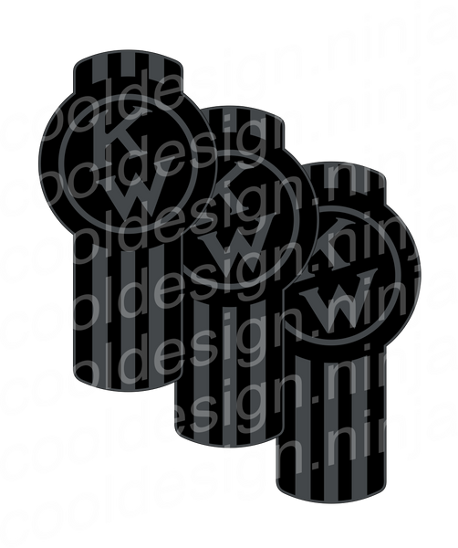 Classic Black Grey Kenworth Emblem Skin Kit