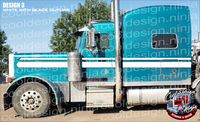 Teal Peterbilt 379 "Coastal" Stripe Kit