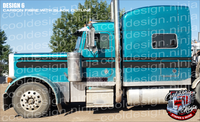 Teal Peterbilt 379 "Coastal" Stripe Kit