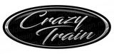 4-Pack Chrome/Black Crazy Train Peterbilt Emblem Skins