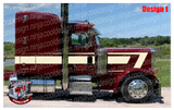 Hard Overwedge Peterbilt Stripe Kit