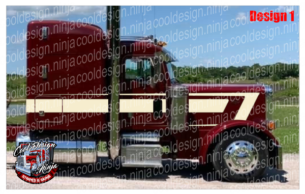 Hard Overwedge Peterbilt Stripe Kit