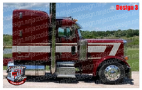 Hard Overwedge Peterbilt Stripe Kit