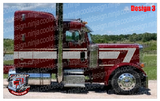 Hard Overwedge Peterbilt Stripe Kit