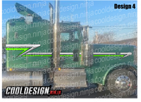 Sage Green 389 Acadian Wedge Peterbilt Stripe Kits