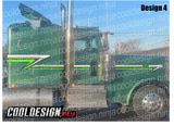 Sage Green Trailing Wedge 389 Peterbilt Stripe Kits