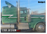 Sage Green Trailing Wedge 389 Peterbilt Stripe Kits