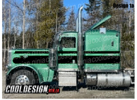 Black and Forest Green Full Seminole Peterbilt Stripe Kit