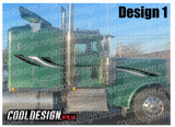 Sage Green 389 Acadian Wedge Peterbilt Stripe Kits