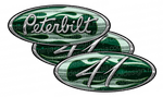 Green Flame Unit 21 Peterbilt Emblem Skins