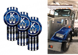 HG Blue Vertical Kenworth Emblem Skin Kit