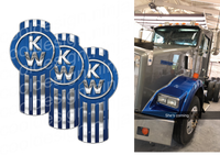 HG Blue Vertical Kenworth Emblem Skin Kit