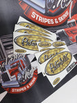 In-Stock Special - Silver Engine Turned Peterbilt Emblem Skin Full Interior Exterior Kit