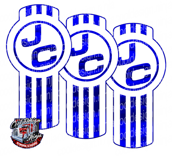 Blue and White JC Kenworth Emblem Skin Kit