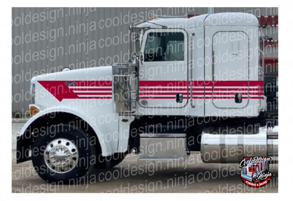 Cardinal Wedge Peterbilt Stripe Kit