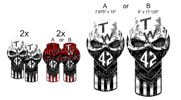 Large 42 Skull Kenworth Emblem