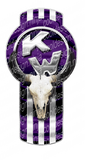 3-Pack of Purple Kenworth Bull Skull Emblem Skins