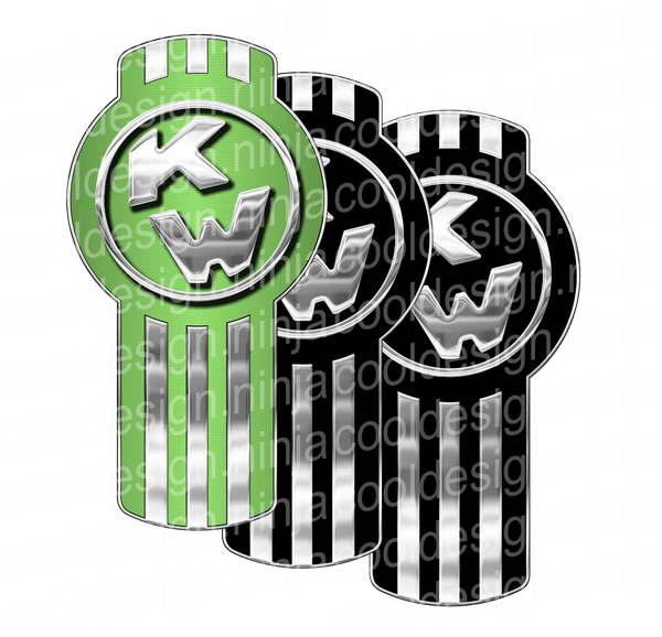 Gradient Green and Black Kenworth Emblem Skin Kit