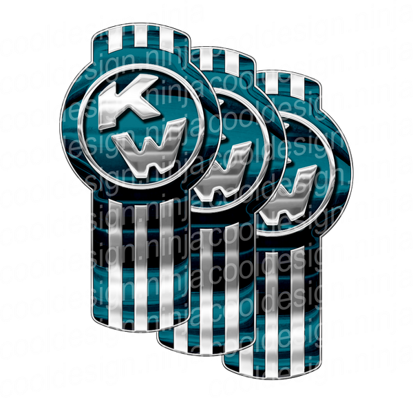 Light and Dark Teal Kenworth Emblem Skin Kit