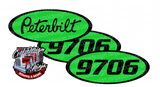 Lime Green and Black Unit 9706 Peterbilt Emblem Skins