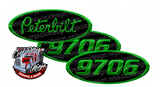 Lime Green and Black Unit 9706 Peterbilt Emblem Skins