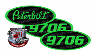 Lime Green and Black Unit 9706 Peterbilt Emblem Skins