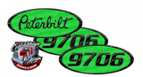 Lime Green and Black Unit 9706 Peterbilt Emblem Skins