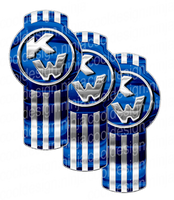 Medium Blue/Chrome Kenworth Emblem Skins