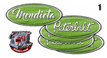 Green and White Chrome Peterbilt Emblem Skins