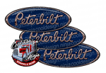 Navy and Rose Gold Peterbilt Emblem Skins