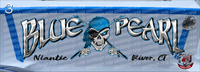 43 x 12 in Niantic River Blue Pearl Boat Decal