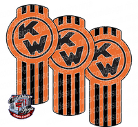 Orange Black and White Kenworth Emblem Skin Kit